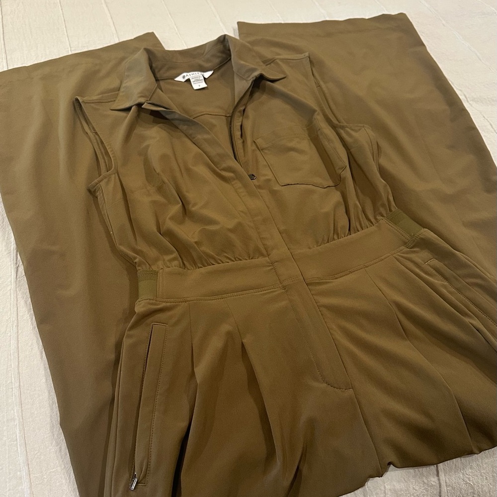 Athleta Olive Green Jumpsuit - Picture 2 of 5